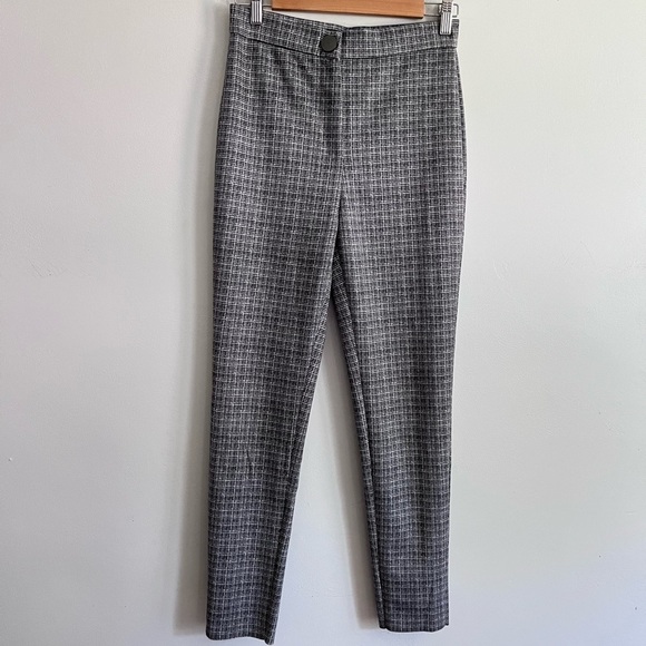 Zara CHECK FAUX SUEDE LEGGINGS - Picture 2 of 8